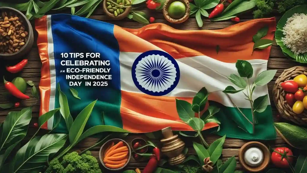 Zero-waste Independence Day celebrations, eco-friendly Independence Day events in India, eco-friendly alternatives to firecrackers India, eco-friendly Independence Day activities for kids, Eco-friendly Independence Day decorations, tricolour biodegradable flags, tree planting for Independence Day 2025